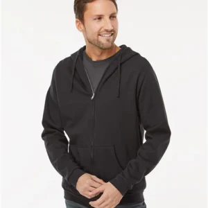 Home unisex zipper fleece hoodie